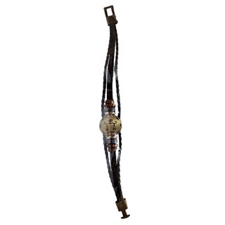 真皮頭層牛皮編織搭合金12星座手環 LW33