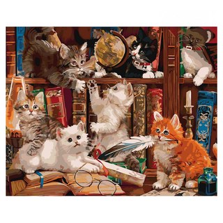 ArtLife 藝術生活 數字油畫DIY DT190 50 x 40cm, 貓迷藏, 1組