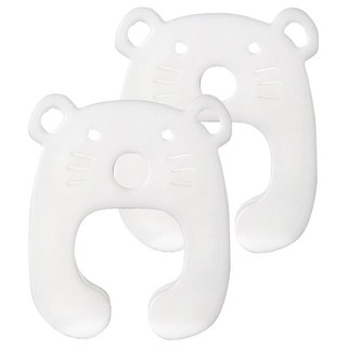 FaSoLa 多用途TPR二合一寶寶安全門檔夾 FA-DZ-770 安全門擋 抽屜鎖, 白色, 2個, 1組