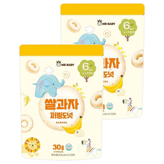 萌寶寶 米泡芙 6個月以上適用, 香蕉, 30g, 2包