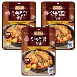OTTOGI 不倒翁 安東燉雞調味醬料包, 3個, 180g