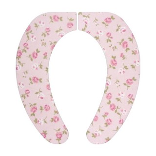 SANKO Okudake Kyuchaku 馬桶座墊貼 花朵圖案 可清洗 兒茶素添加, 粉色, 1組