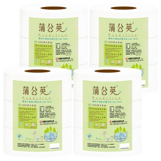蒲公英 環保大捲筒衛生紙 800g OFFICE專用款 再生紙漿 100%環保意識, 3捲, 4袋