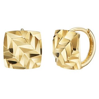 GOLDRIA 女款14k立體切割耳環 + 提袋