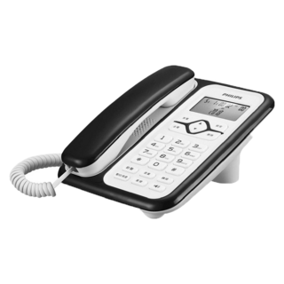 PHILIPS 飛利浦 五段亮度中文來電顯示有線電話 22 x 17 x 8cm, CORD020B