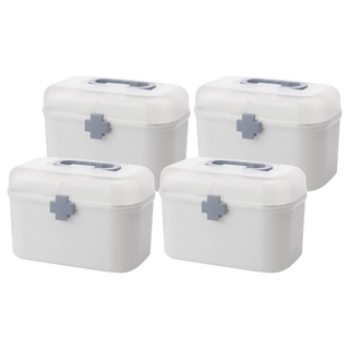 小麥購物 緊急醫藥箱 大款 C511 白色 383g, 4個