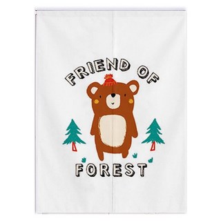 小銅板 白亞麻門簾, 森林朋友