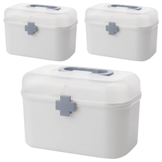小麥購物 緊急醫藥箱 大款 C511 白色 383g, 3個