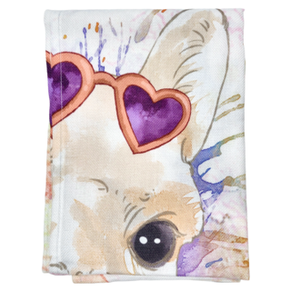 小銅板 白亞麻門簾, 水彩羊駝