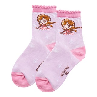 ONEDER 旺達棉品 冰雪奇緣系列 童襪, 粉色 冰雪奇緣 中筒襪, 15~18cm
