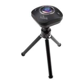 Hawk 浩客 360°全景視訊會議網路攝影機，1080P高畫質影像輸出，支援6種模式切換，具備麥克風靜音設計, 09-HWA360BK, 1盒