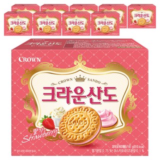 크라운산도 딸기, 10개, 161g