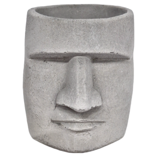 高鼻摩艾 (新款) (3 囙) 10*8 水泥原色 (淺灰), 1個