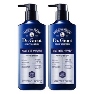 Dr.Groot 健髮專家勁涼去屑洗髮精 解決頭皮屑、出油和乾癢問題, 2瓶, 400ml