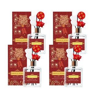 QiMart 迎春納福香氛珪藻擴香瓶, 白麝香, 200ml, 4件
