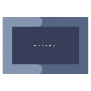 莫蘭迪軟式硅藻土吸水地墊 4mm厚 四色可選, 靜謐藍, 40 x 60cm, 1個