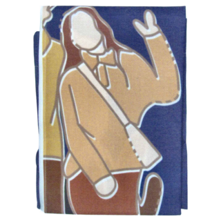 小銅板 白亞麻門簾, 韓式情侶