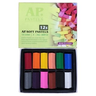 雄獅文具 SIMBALION NS_AP 12色短式粉彩條 色彩鮮明 輕鬆繪畫, 1盒