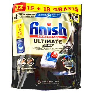 finish ULTIMATE PLUS 極致強效洗碗錠 33顆, 1包, 402.6g