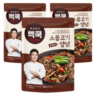 PAIK COOK 白種元韓式牛肉醃醬, 160g, 3個