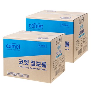 코멧 1겹 점보롤 500m, 2개, 16롤