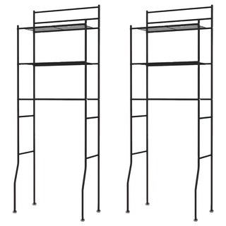 dayneeds 日需百備 多功能馬桶置物架 附3片PP板, 黑色, 2個