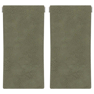 Timo 經典皮革紋彈片眼鏡收納袋套, 橄欖綠, 2個