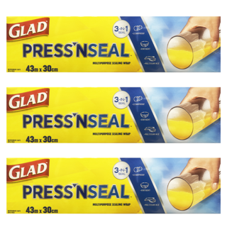 GLAD 佳能 Press’n Seal 強力保鮮膜, 43m, 3個