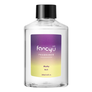 Fancy U 經典室內擴香補充瓶 (200ml)，精油柔香，舒適細膩香氛體驗, 神秘麝香 Musky, 1瓶