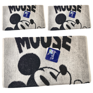 DISNEY 毛巾 110g, DISNEY 巨星米奇 灰色, 3條