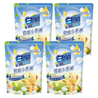 白蘭 含熊寶貝馨香精華超濃縮洗衣精 補充包 質感小蒼蘭, 1.6kg, 4包