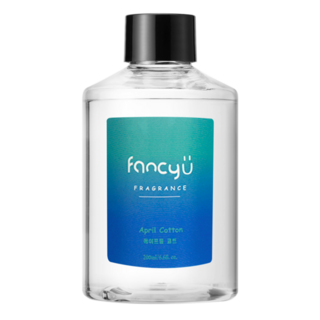 Fancy U 室內擴香補充瓶(200ml)，專業調香，精油柔香，減壓放鬆，提升生活品味, 四月棉香 April Cotton, 1瓶