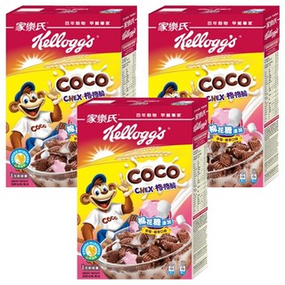家樂氏 COCO 可可猴 格格脆棉花糖 穀物脆片, 300g, 3盒