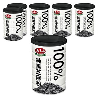 馬玉山 100%純黑芝麻粉, 400g, 6罐