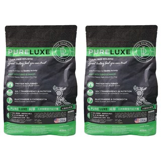 PURELUXE 純華 室內幼犬用天然無穀糧, 火雞肉 + 鮭魚, 1.81kg, 2包