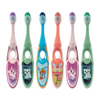 조르단 스텝 2단계 유아칫솔, 랜덤 발송, 1개입, 6개