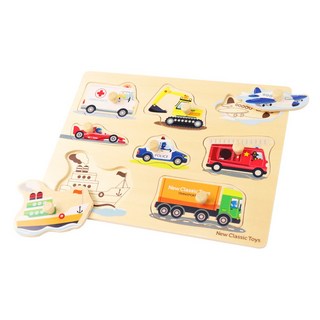 woet 寶寶木製拼圖, 交通工具, 1組, 8