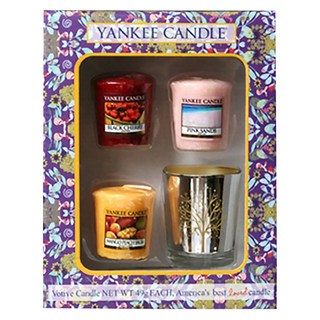 YANKee CANDLe 香氛蠟燭禮盒組 Set, 含四個燭杯, 款式隨機