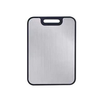 304不鏽鋼 + PP 防霉雙面砧板, 1個, 銀色