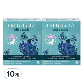 나트라케어 울트라 패드 윙 생리대 날개형, 대형, 10개입, 10개