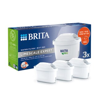 브리타 정수기 필터 막스트라 프로 라임스케일 3입, 1세트, MAXTRA PRO FILTER-LIMESCALE EXPERT