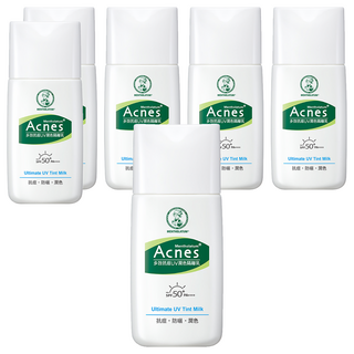 MENTHOLATUM 曼秀雷敦 Acnes 台灣公司貨 多效抗痘UV潤色隔離乳 SPF50+ PA++++, 30g, 6瓶