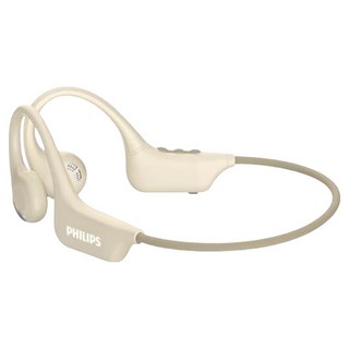 PHILIPS 飛利浦 氣傳導開放式運動耳掛藍牙耳機, TAA1708, 奶茶