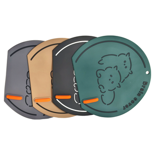 防臭矽膠地漏蓋 4個 160g 可愛造型浴室墊, 狐狸 綠色 + 黑色 + 棕色 + 灰色