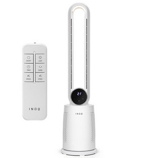 이노크아든 BLDC모터 날개없는 타워형 무드등 리모컨 선풍기, IA-NF1000, 1개