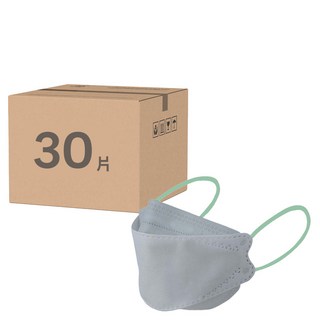 CHACER 佳和口罩 成人4D立體醫用口罩, 青燕冷灰, 10片, 3包