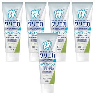 LION 獅王 固齒佳 酵素極致亮白牙膏 獨特齒垢分解酵素 日本厚生省認證 添加雙重W淨色因子和日本先進萃取酵素配方, 130g, 5條