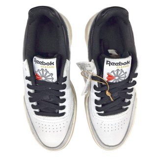 Reebok 銳步 Club C Megacourt 厚底情侶鞋, 白黑色, 23.0cm