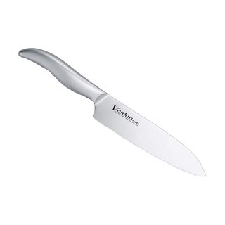 SHIMOMURA 下村工業 職人專用一體成型不鏽鋼三德刀 18.5cm, 日本原產, 鉬釩不鏽鋼, 耐用耐磨, 可用於洗碗機, 單色, 1支