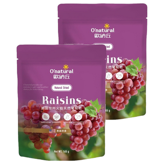O'natural 歐納丘 美國加州火焰天然葡萄乾 165g, 2包